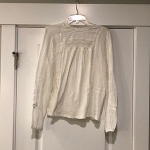 Mixed media casual top